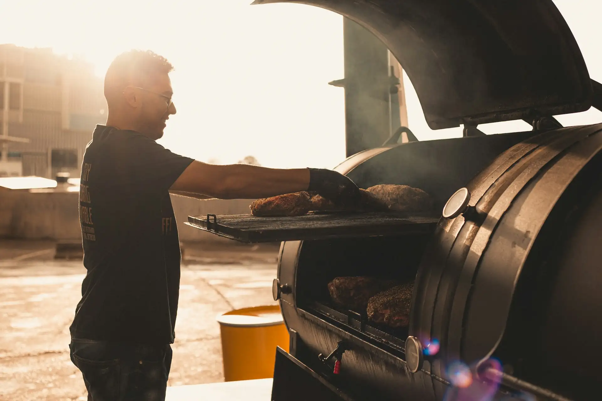 Potrawa Texas BBQ Brisket - tradycyjna kuchnia Stany Zjednoczone